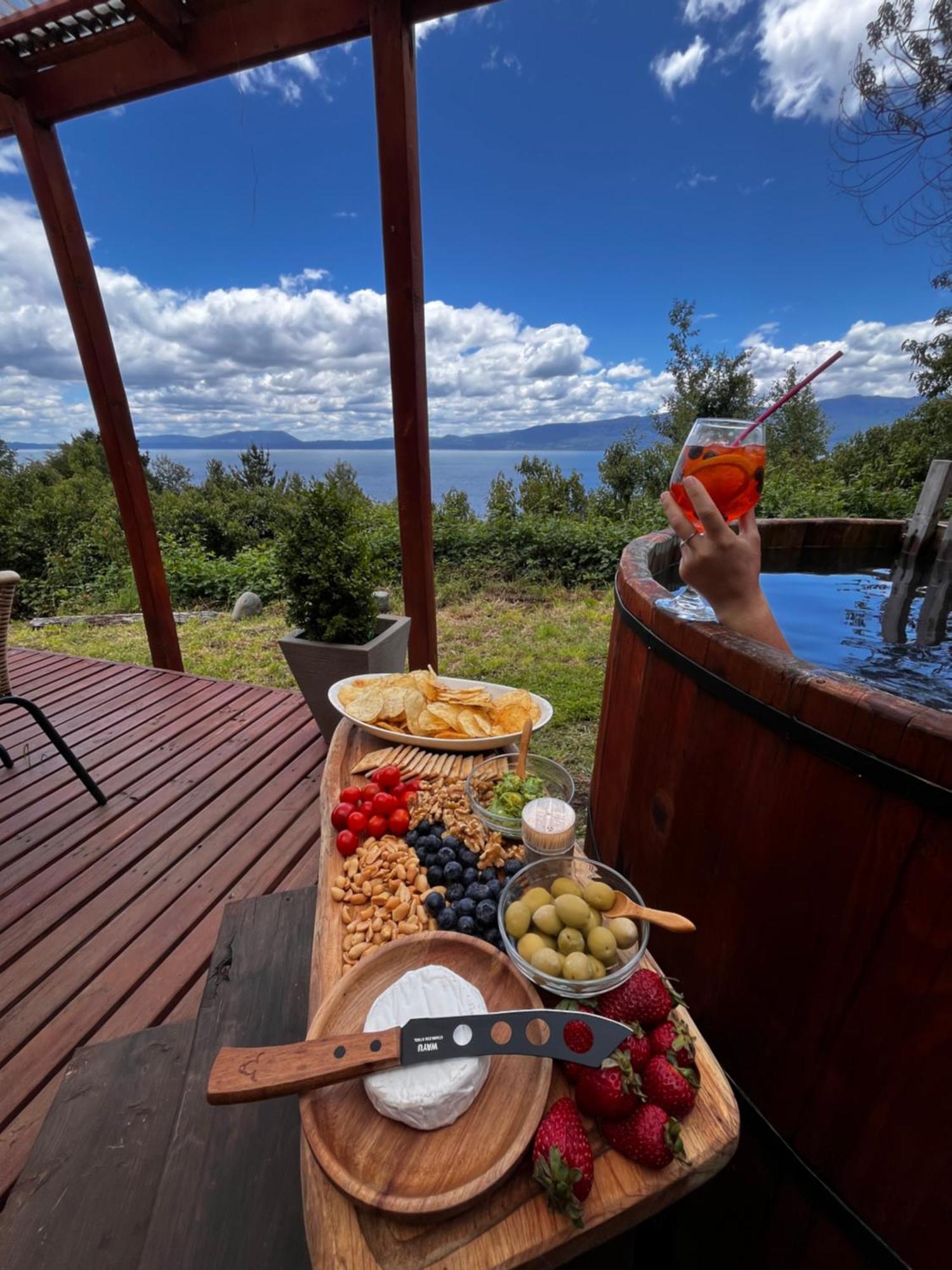 Cabanas Ayalen Con Vista Al Lago 푸콘 외부 사진